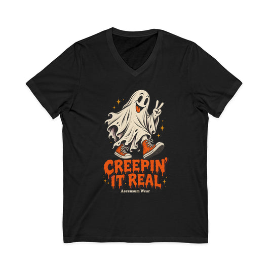 Creepin' It Real — Halloween Unisex V Neck | Ascensum Wear