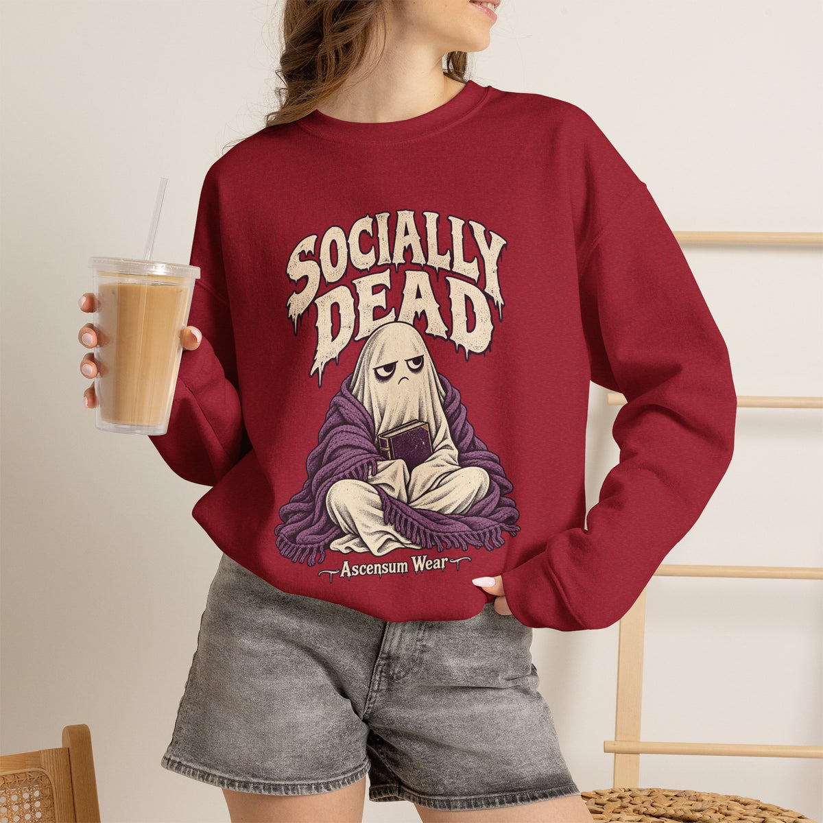 Socially Dead — Halloween Unisex Crewneck | Ascensum Wear