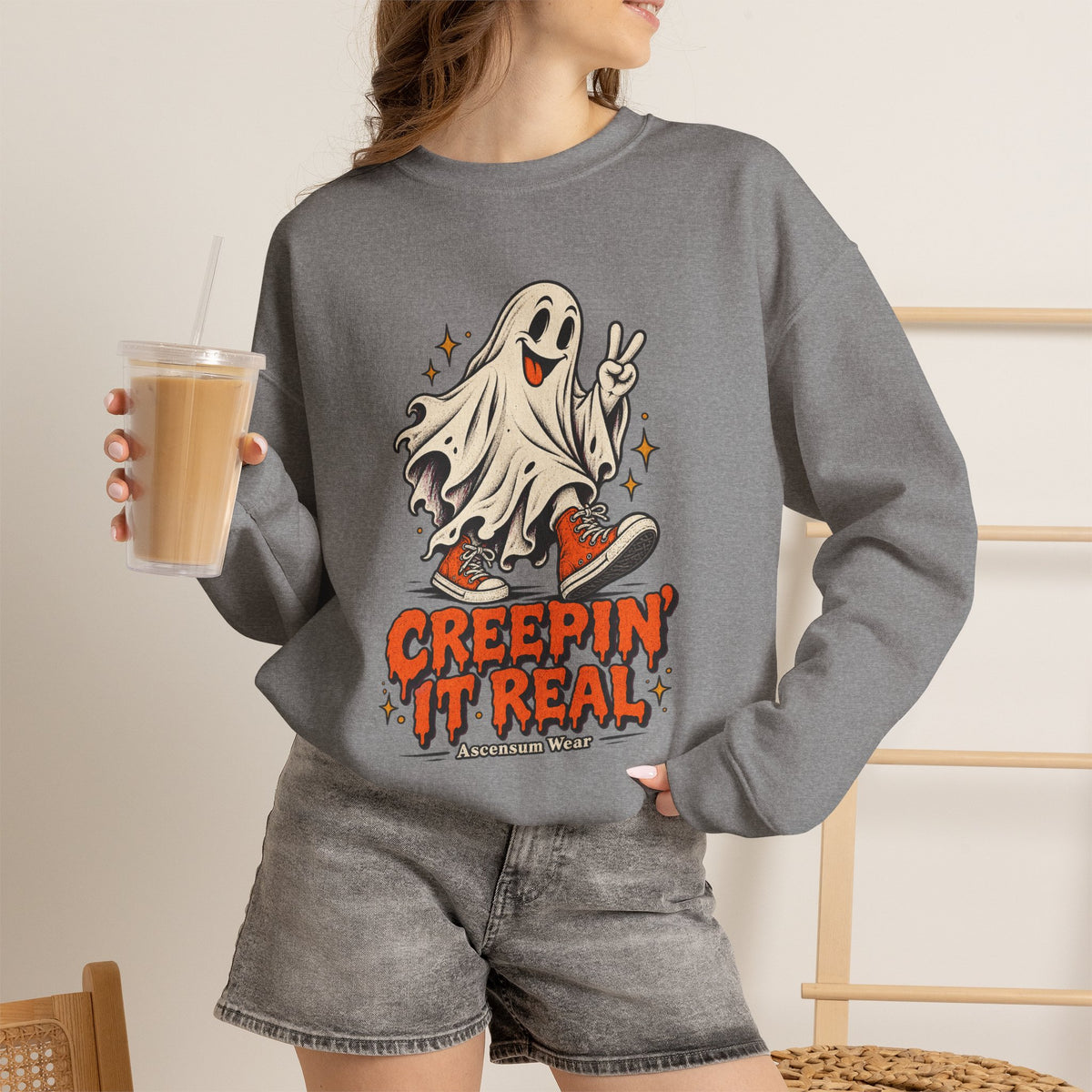 Creepin' It Real — Halloween Unisex Crewneck | Ascensum Wear