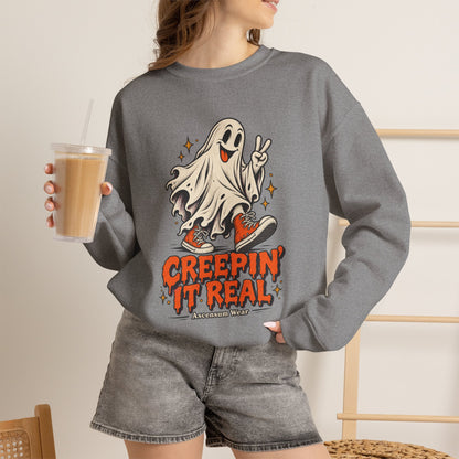 Creepin' It Real — Halloween Unisex Crewneck | Ascensum Wear
