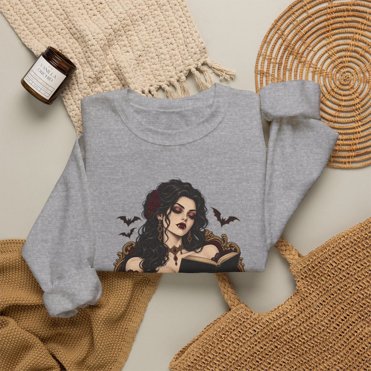 Unbothered & Undead — Women's Gothic Halloween Crewneck | Ascensum Wear
