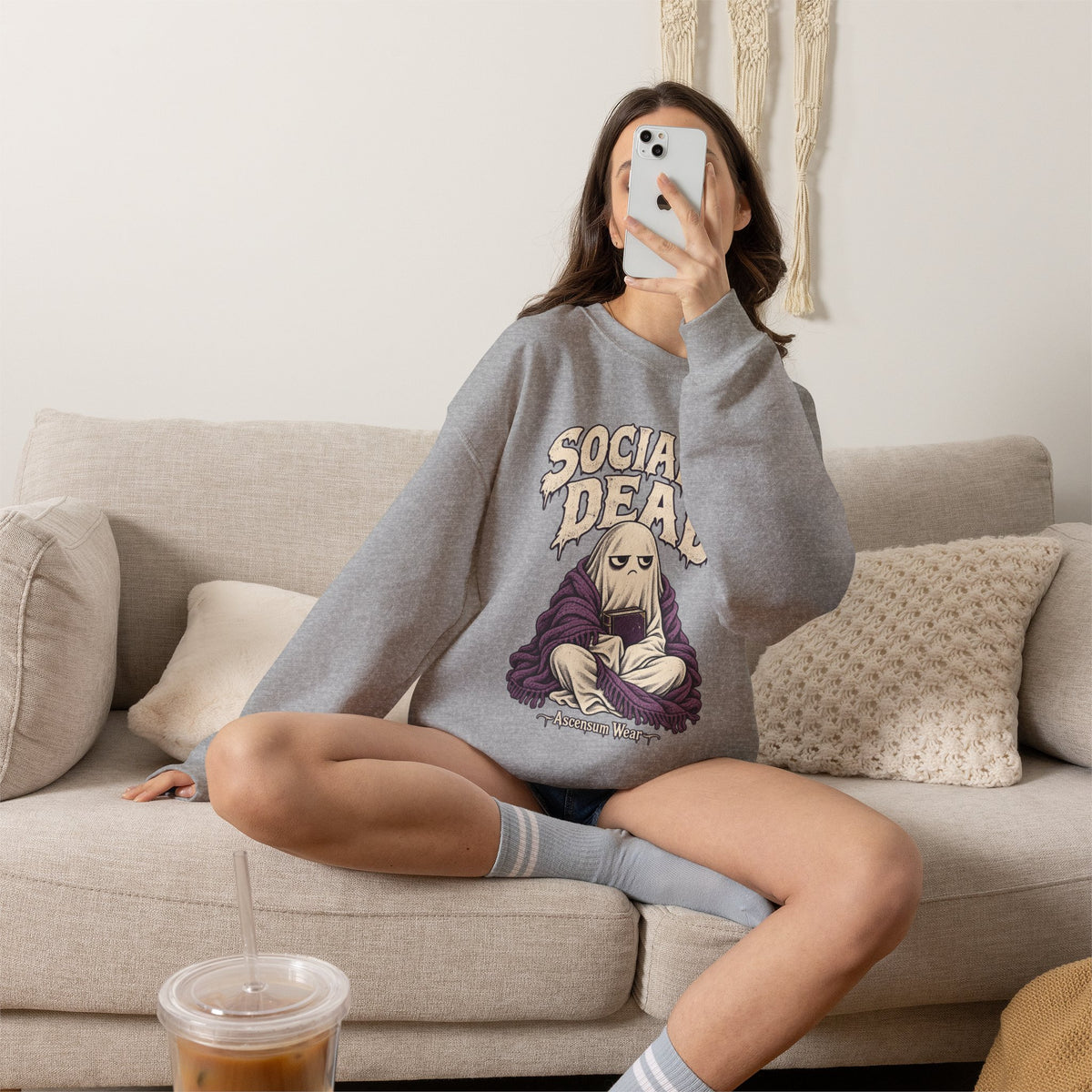 Socially Dead — Halloween Unisex Crewneck | Ascensum Wear