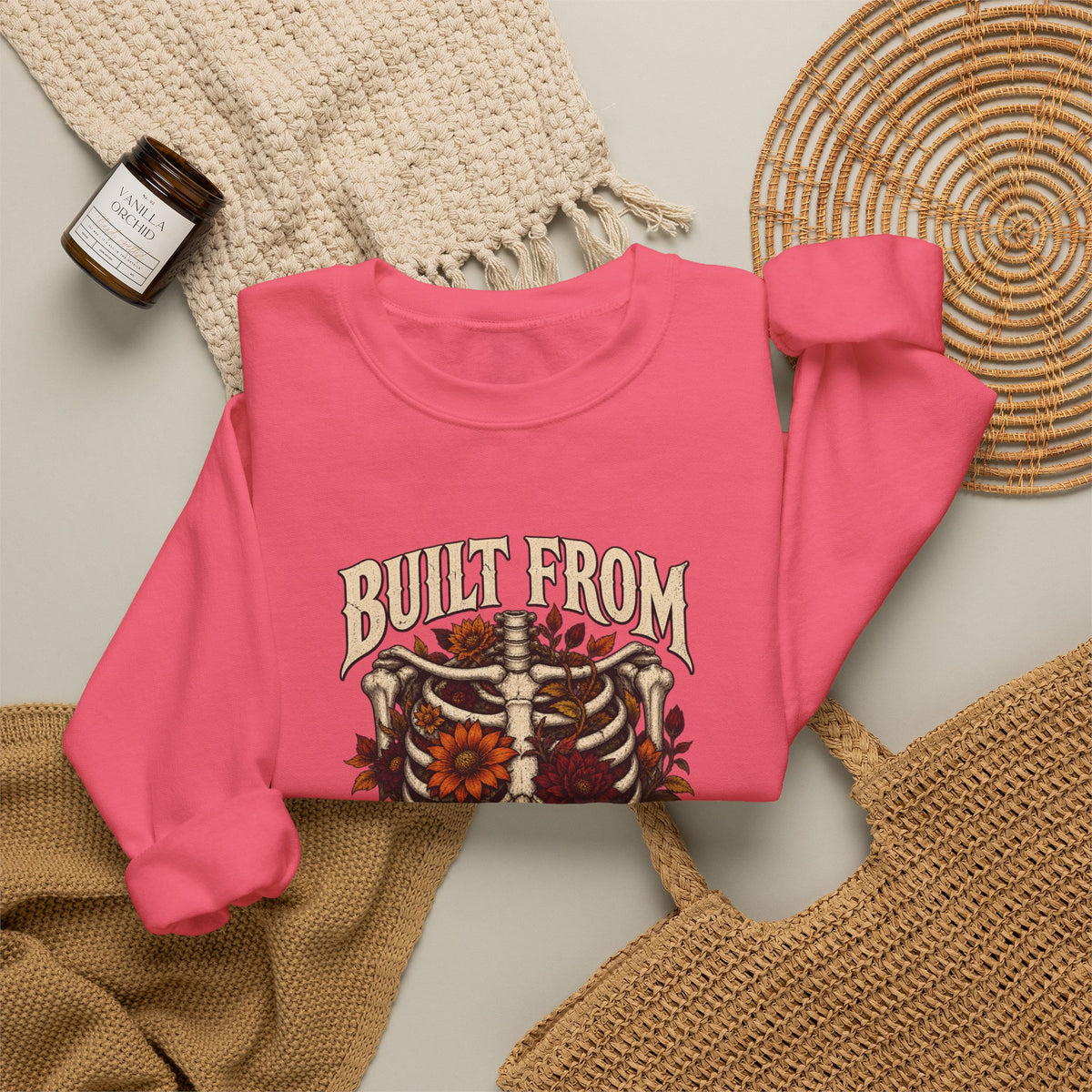 Bullet From Bad Days — Skeleton Flowers Halloween Crewneck | Ascensum Wear