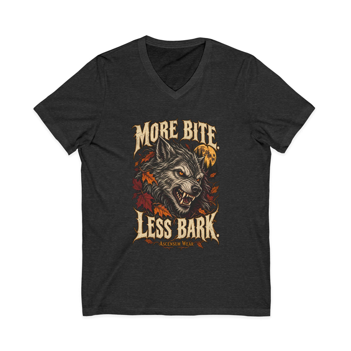 More Bite Less Bark — Halloween Unisex V Neck | Ascensum Wear