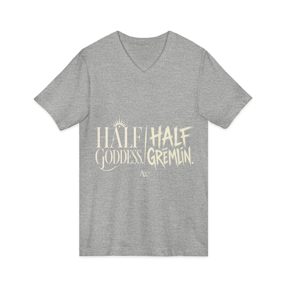 Half Goddess, Half Gremlin | Women's Empowerment V Neck