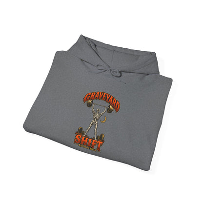 Graveyard Shift — Skeleton Weightlifter Front Print Hoodie | Ascensum Wear