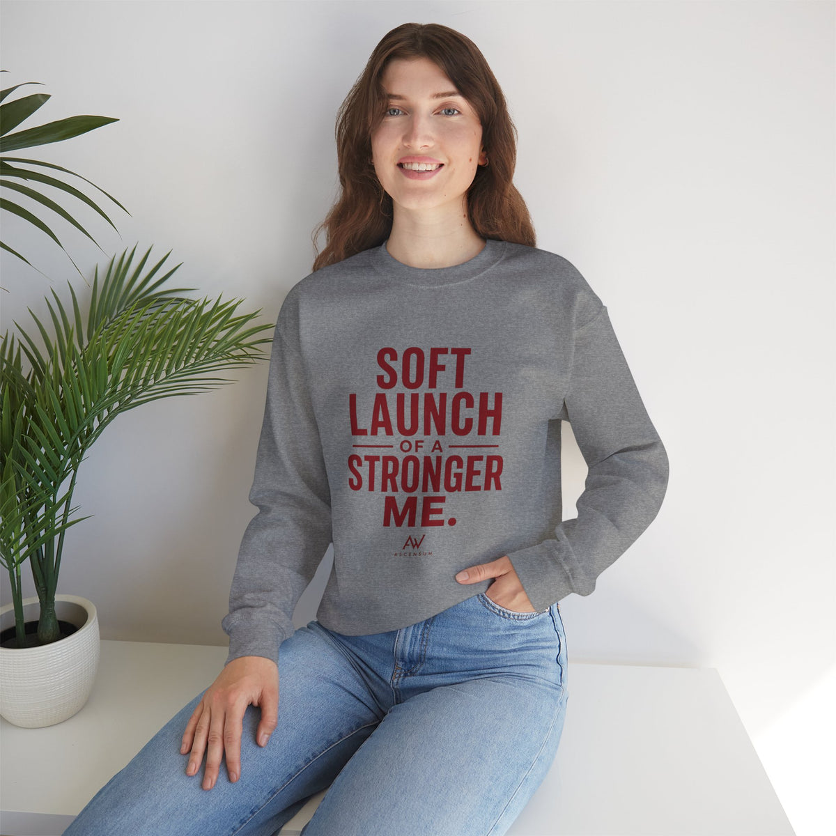 Soft Launch of a Stronger Me — Women's Empowerment Crewneck | Ascensum Wear