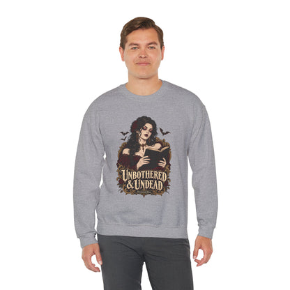 Unbothered & Undead — Women's Gothic Halloween Crewneck | Ascensum Wear