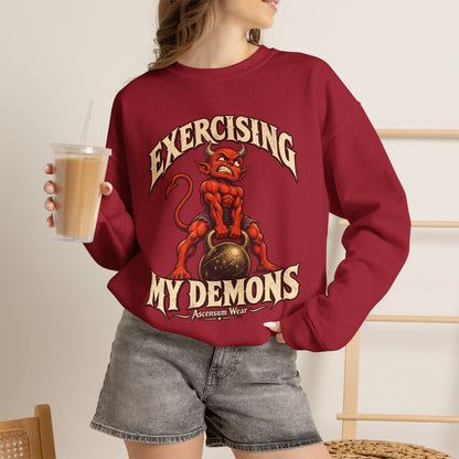 Exercising My Demons — Halloween Unisex Crewneck | Ascensum Wear