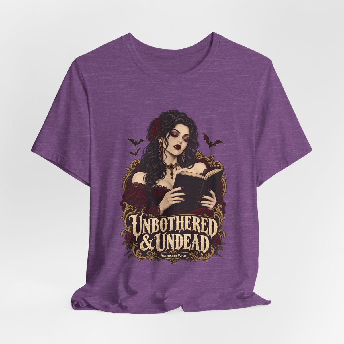 Unbothered & Undead — Women's Gothic Halloween Tee | Ascensum Wear