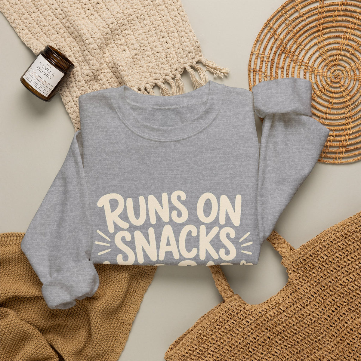 Runs On Snacks And Bad Decisions — Women's Empowerment Crewneck | Ascensum Wear