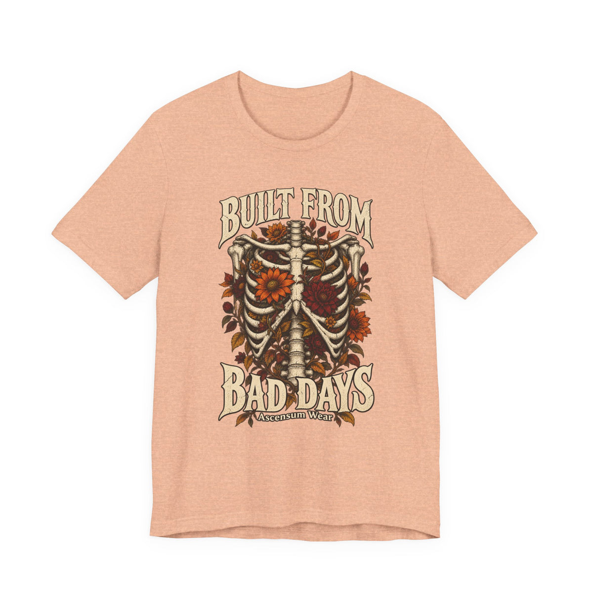 Bullet From Bad Days — Skeleton Flowers Halloween Tee | Ascensum Wear