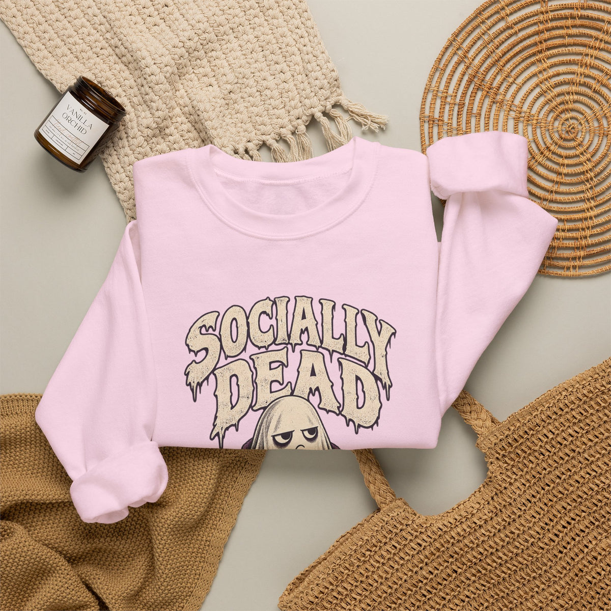Socially Dead — Halloween Unisex Crewneck | Ascensum Wear