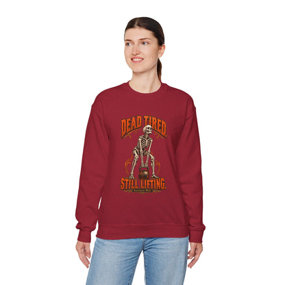 Dead Tired Still Lifting — Halloween Fitness Unisex Crewneck | Ascensum Wear
