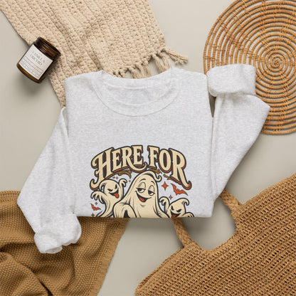 Here for the Boos — Vintage Ghost Trio Unisex Crewneck | Ascensum Wear