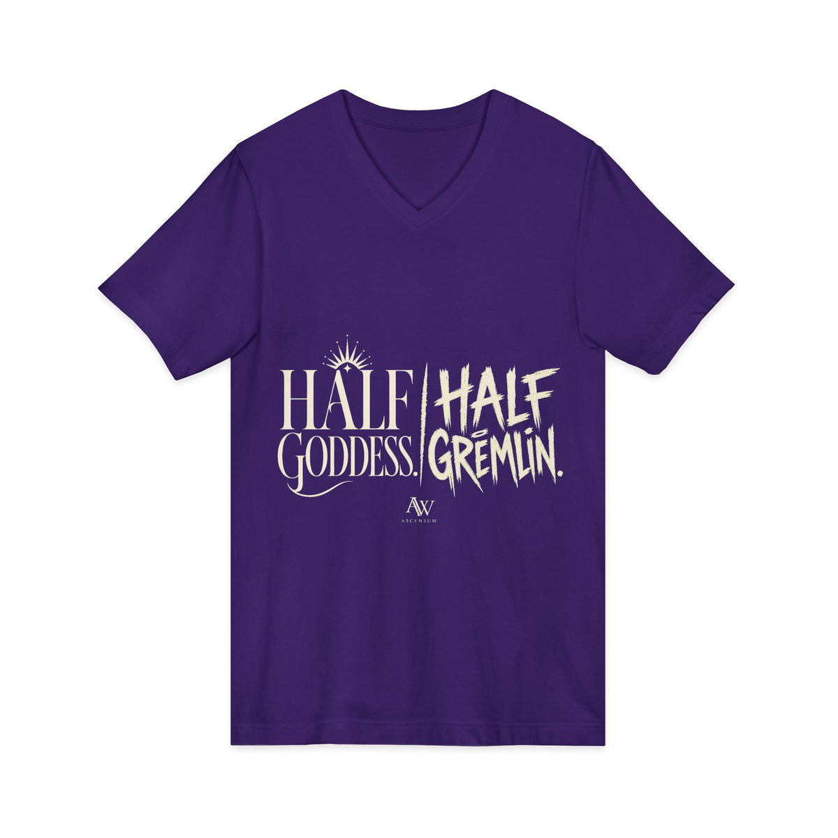 Half Goddess, Half Gremlin | Women's Empowerment V Neck