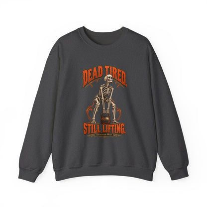 Dead Tired Still Lifting — Halloween Fitness Unisex Crewneck | Ascensum Wear