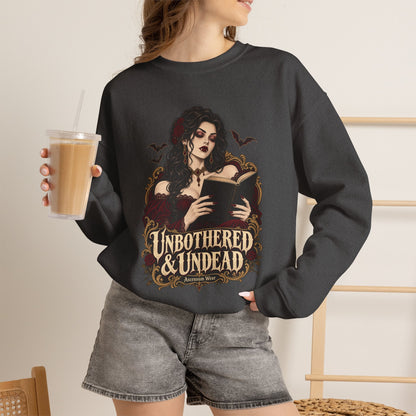 Unbothered & Undead — Women's Gothic Halloween Crewneck | Ascensum Wear