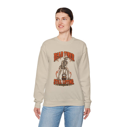 Dead Tired Still Lifting — Halloween Fitness Unisex Crewneck | Ascensum Wear
