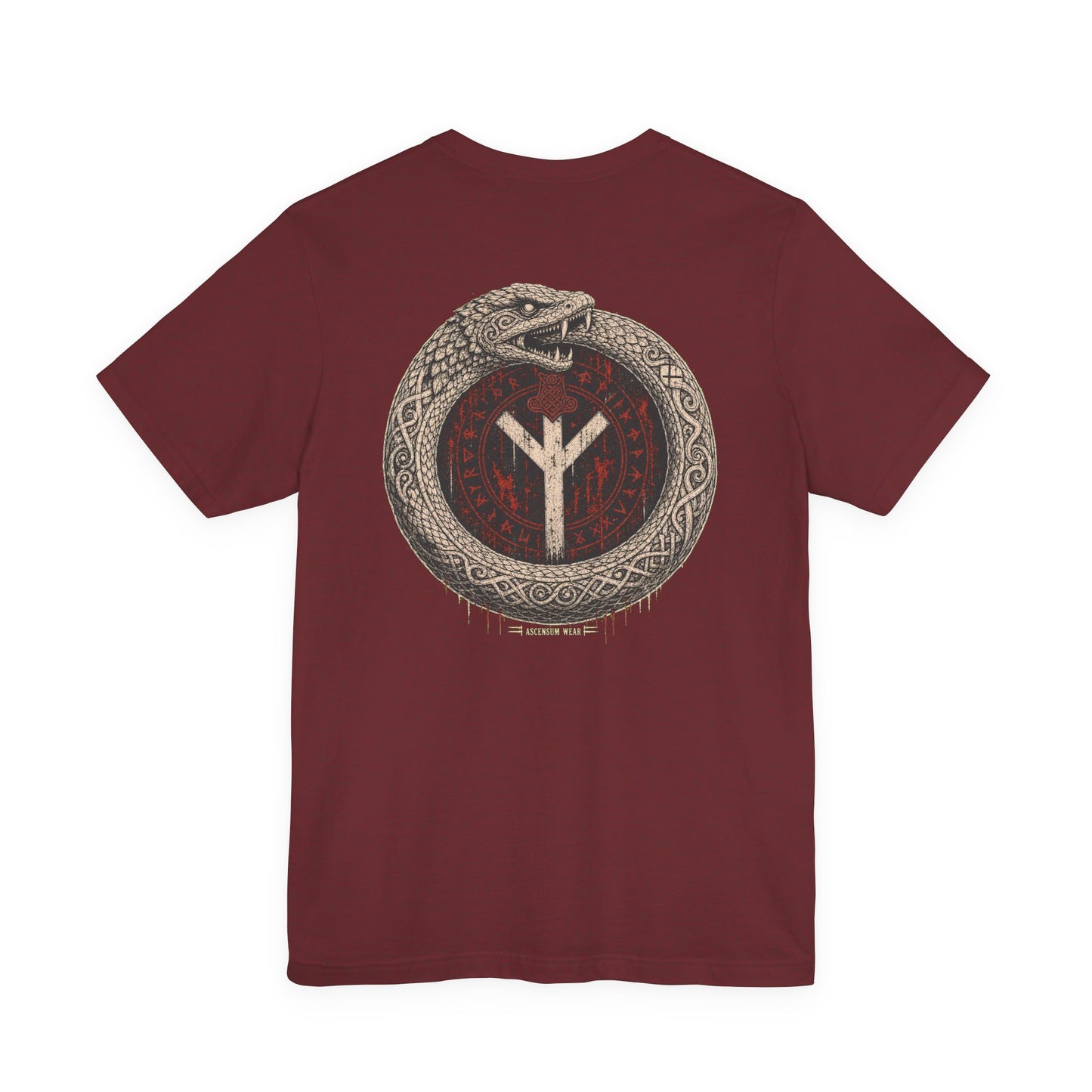Jörmungandr — Norse Serpent Ring Back Print T-Shirt | Ascensum Wear