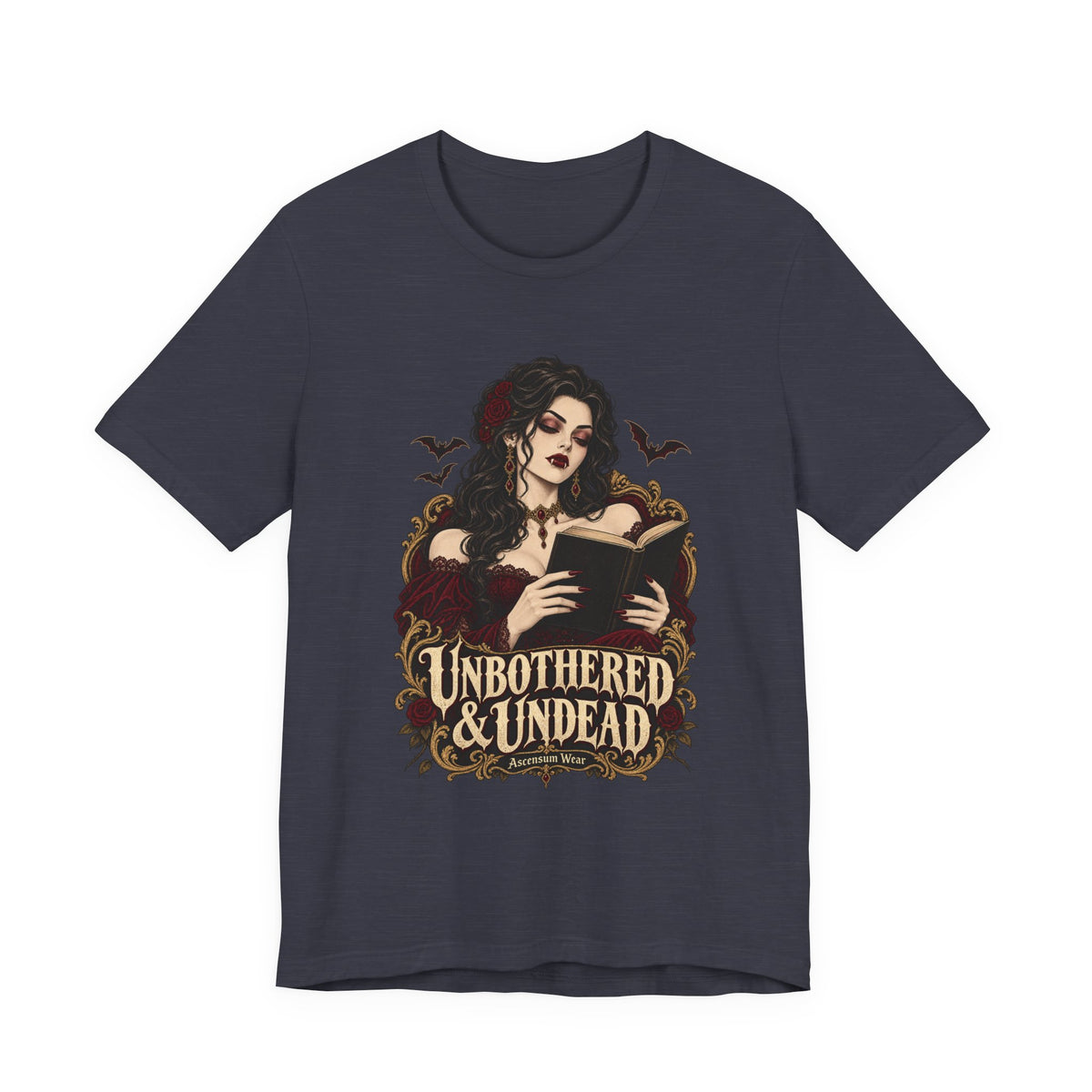Unbothered & Undead — Women's Gothic Halloween Tee | Ascensum Wear