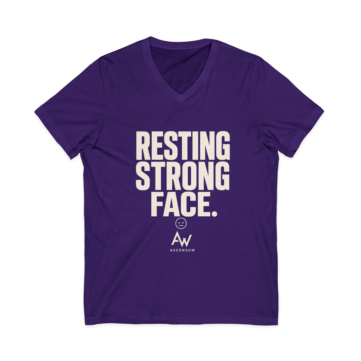 Resting Strong Face V Neck | Women's Empowerment Tee