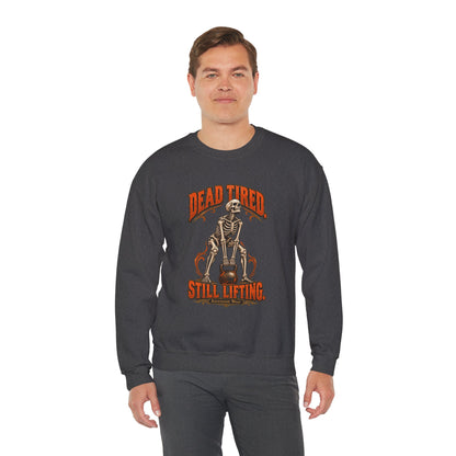 Dead Tired Still Lifting — Halloween Fitness Unisex Crewneck | Ascensum Wear