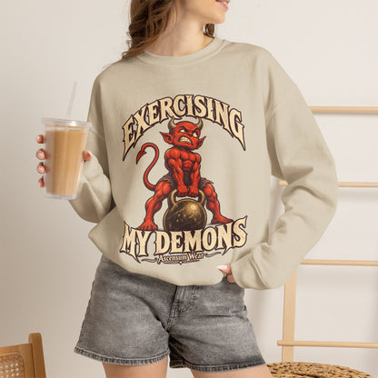 Exercising My Demons — Halloween Unisex Crewneck | Ascensum Wear